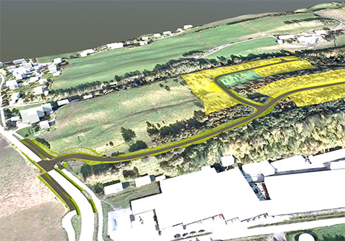 Boligfelt med teknisk infrastruktur – Rindal
